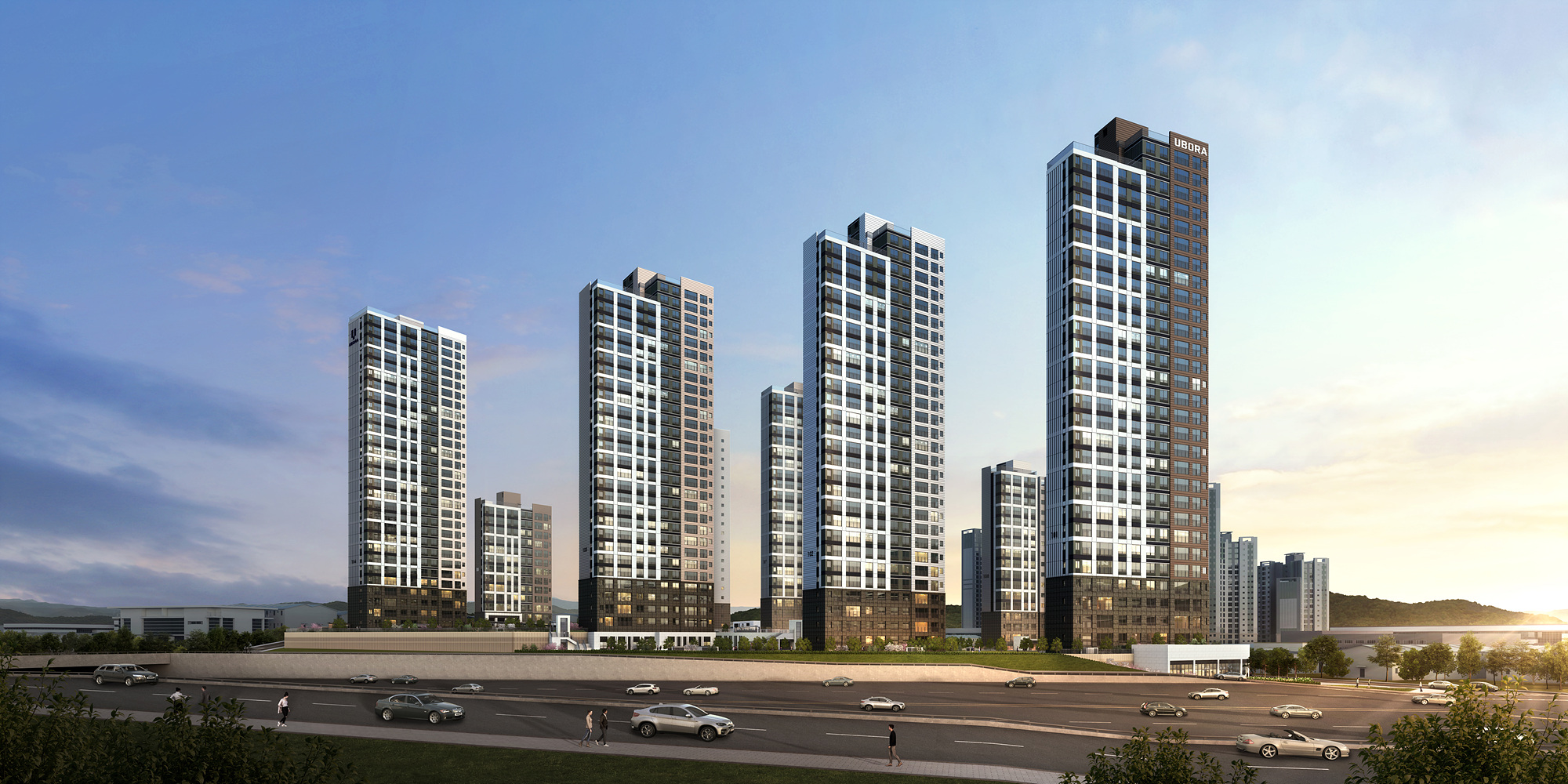 반도건설, 천안에서 첫 선보이는 ‘유보라 천안 두정역’ 투시도