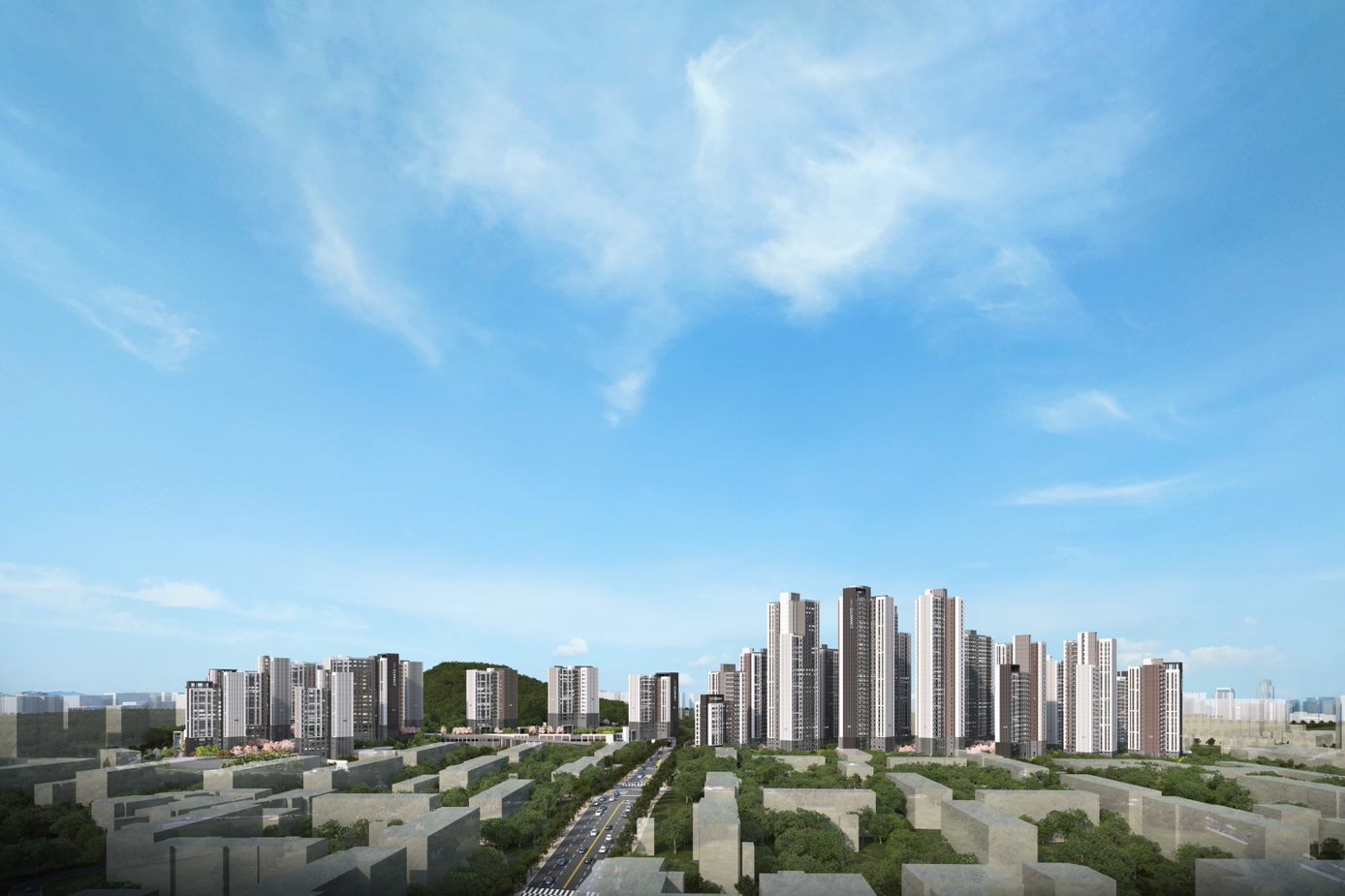 천안 호반써밋 센트럴파크_전체투시도