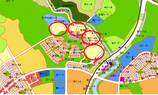 ​블록형단독주택용지 6-3生 B8, 6-4生 B4블록형단독주택용지 1-1生 B1,B19∼21
